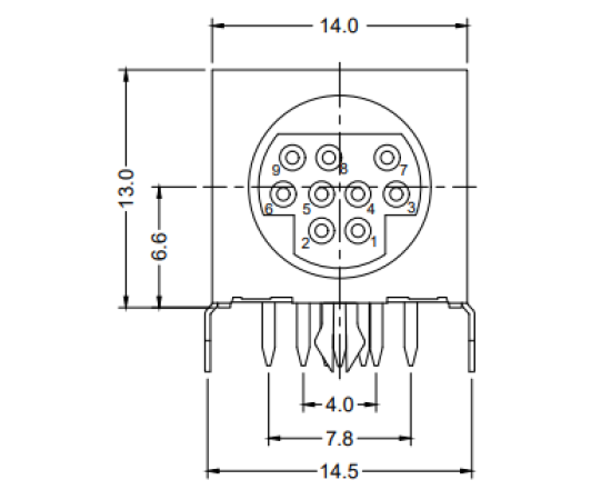 Acorn 9 pin mini DIN  Mouse Socket